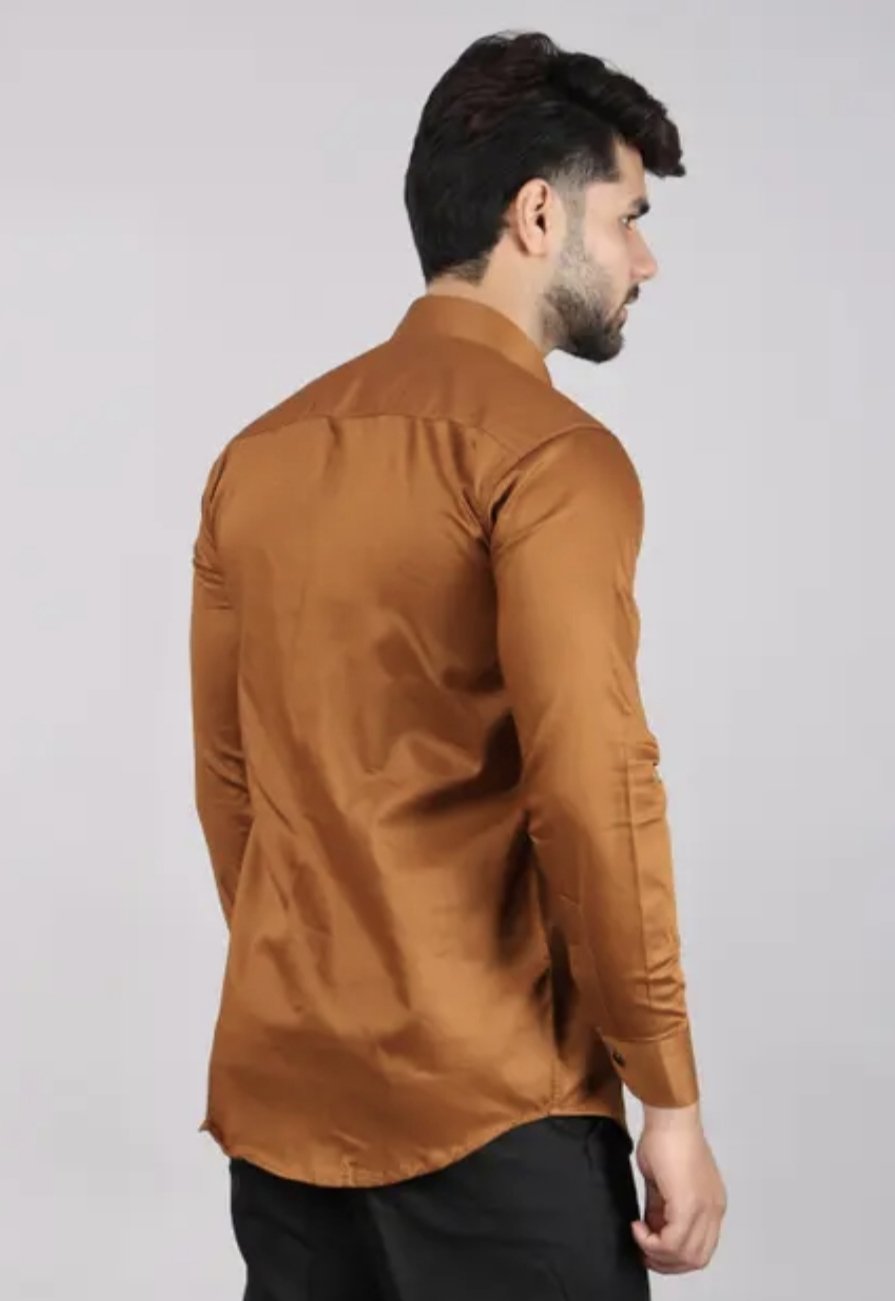 Men's spread collar satin party wear shirts - Image 12