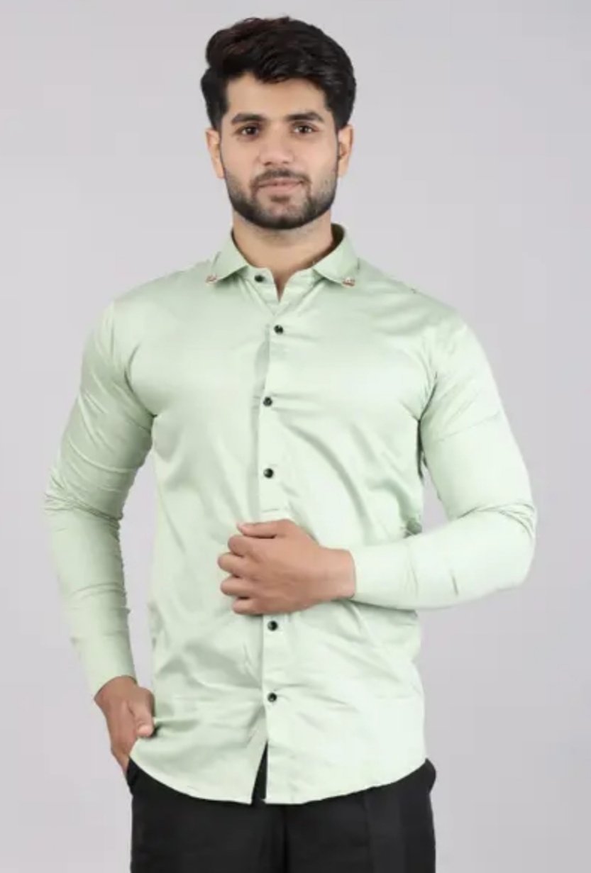 Men's spread collar satin party wear shirts - Image 15