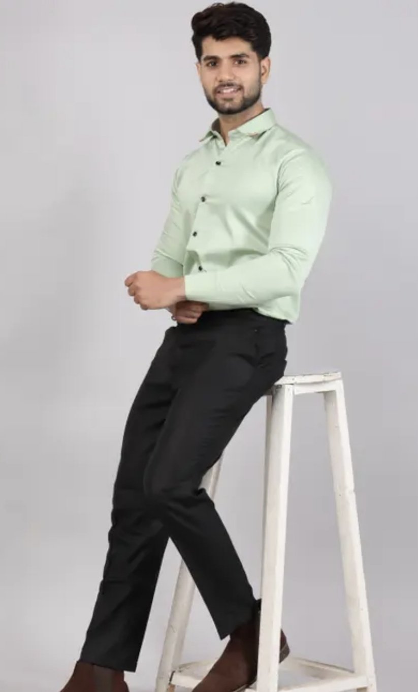 Men's spread collar satin party wear shirts - Image 24